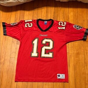 vintage 90’s champion tampa bay buccaneers trent dilfer size 44 jersey men’s